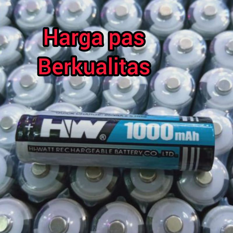 Baterai Charger HW 1000mAh AA 1.2V Baterai Cas HW 1000Mah 1 pcs isi 4