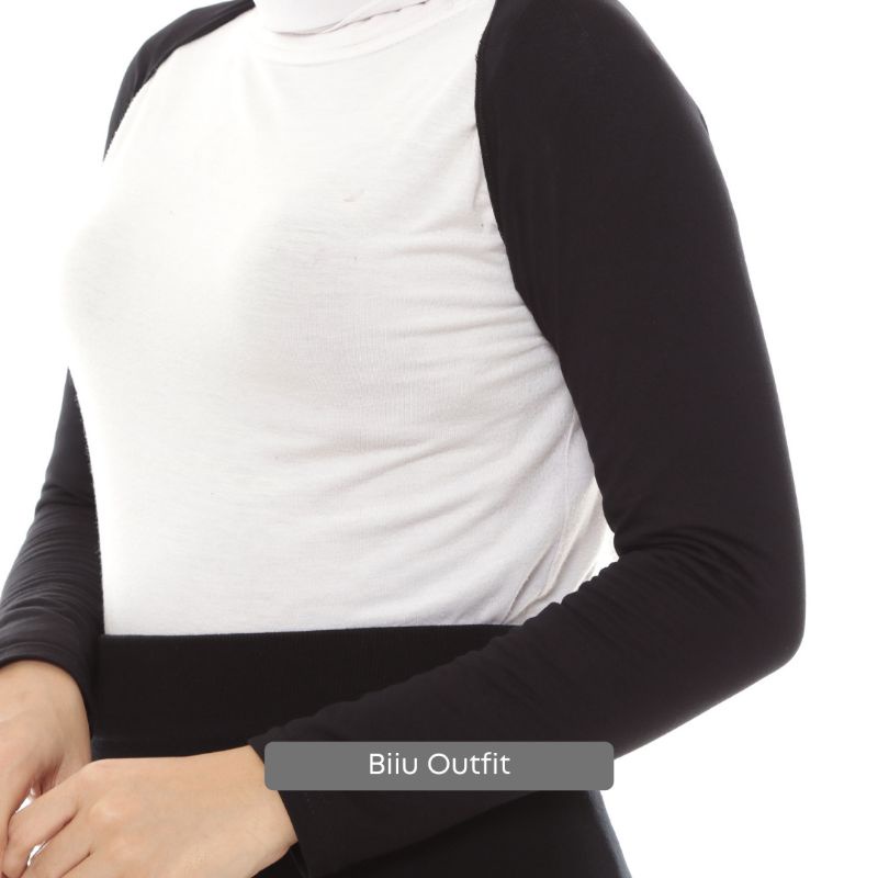 BIIU Manset Bolero Wanita Lengan Panjang | Tangan Sambung Kaos Stretch Ringan Nyaman