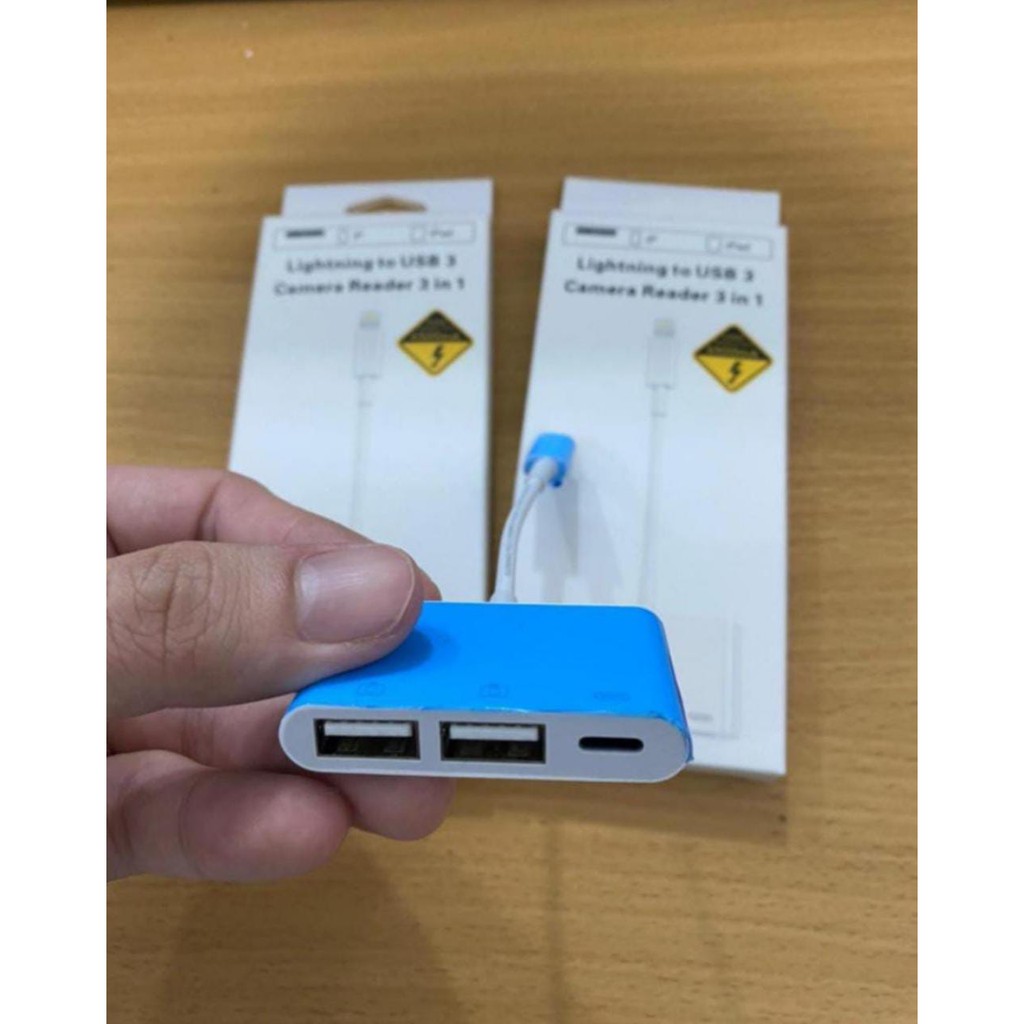 KABEL OTG IPHONE LIGHTNING 3in1 IPHONE 5, 6, 7 DAN 8 cable iphone otg lightning 3in1