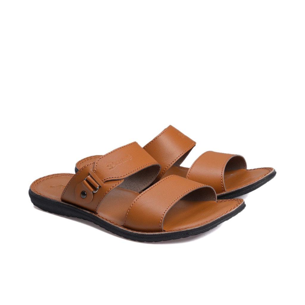 Sandal Full Kulit asli 100% - Sendal Pria Slop Barlin Original - SM09