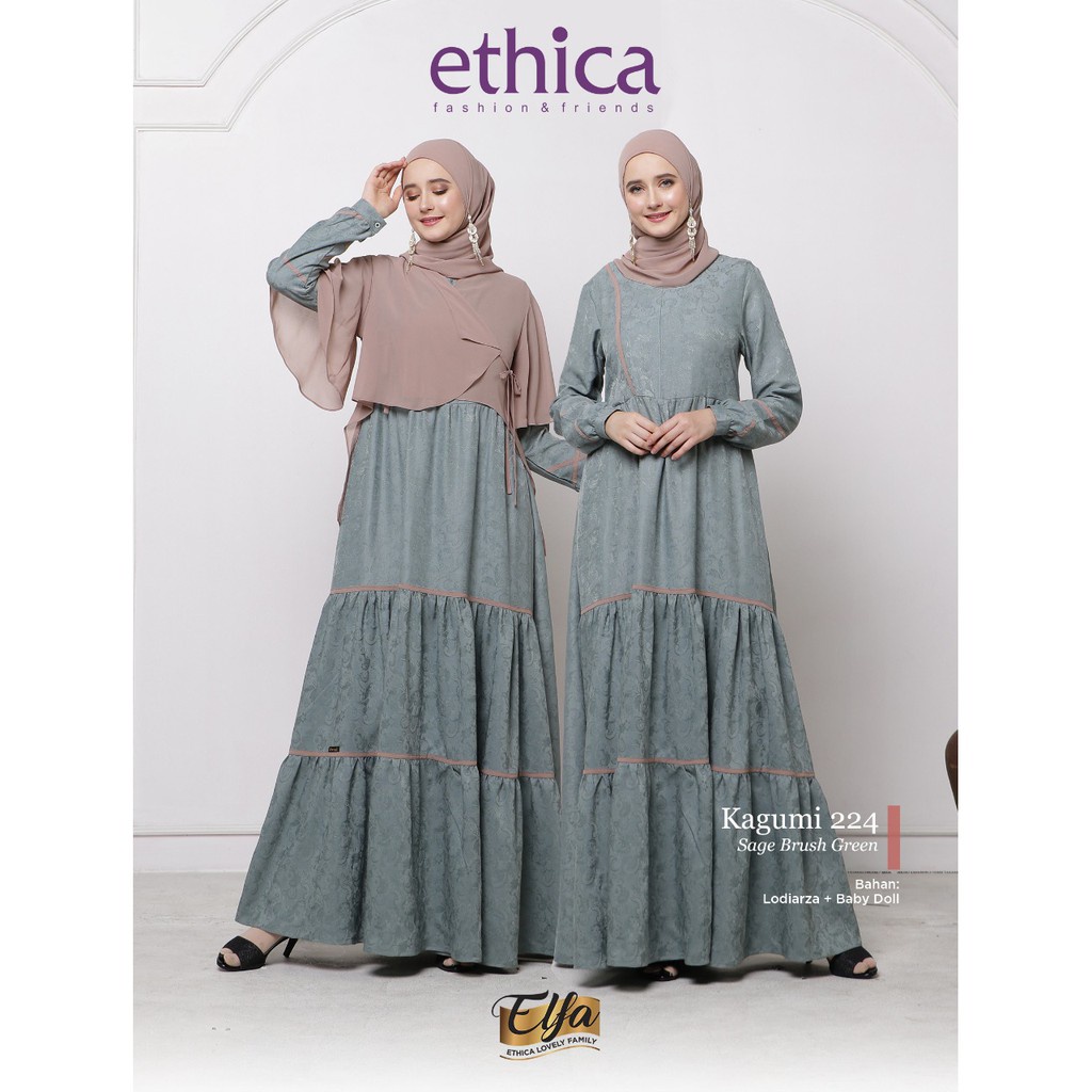 ETHICA / KAGUMI 224 SAGE BRUSH GREEN / GAMIS DRESS DEWASA