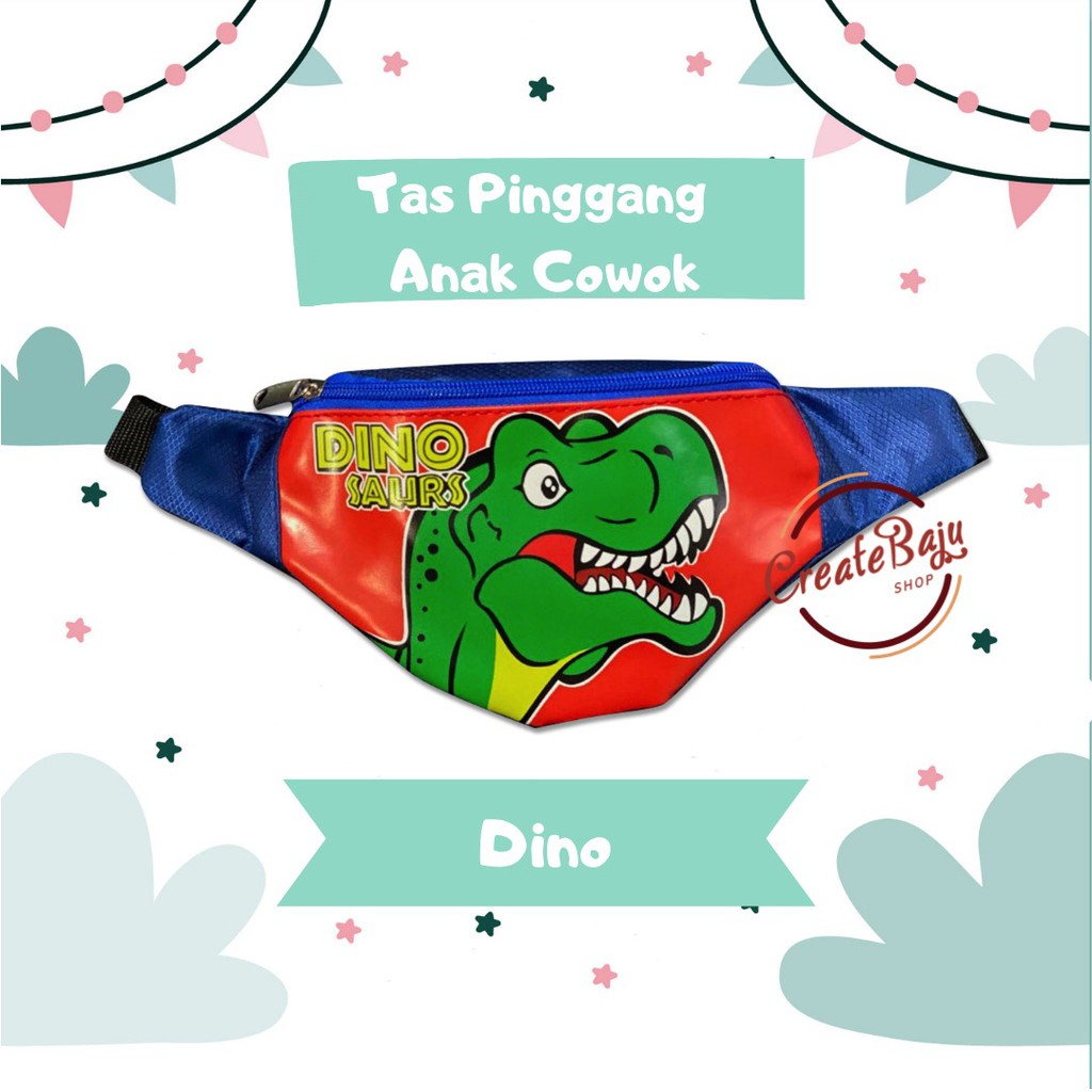 TAS PINGGANG ANAK MURAH DINOSAURUS WAIST BAG ANAK TERMURAH