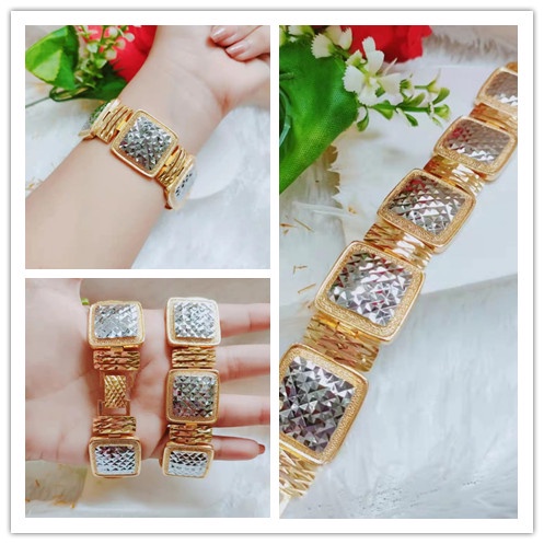 Gelang Xuping Rantai Kombinasi Lapis Emas Perhiasan Fashion 1239-1241