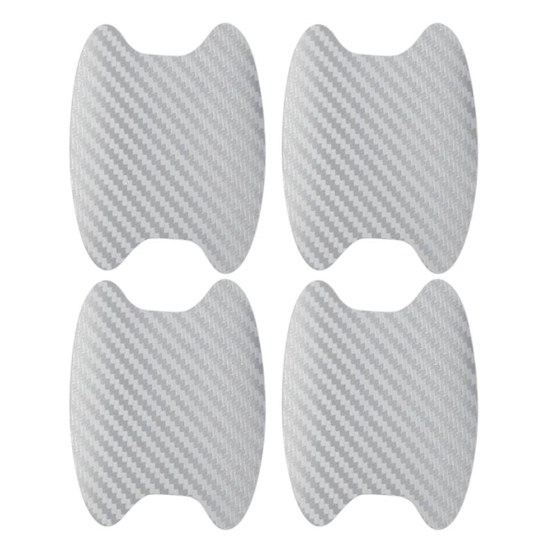 4pcs Stiker Film Karbon Fiber 3d Anti Gores Untuk Handle Pintu Mobil
