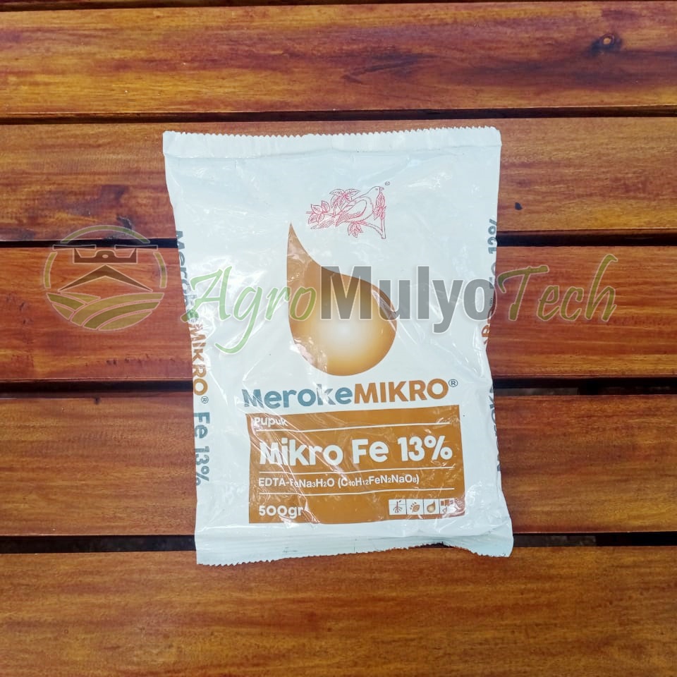 Pupuk Meroke Mikro Fe 13% EDTA-FeNa3H2O Pupuk Mikro Zat Besi | Nutrisi Hidroponik - 100 gram kemasan