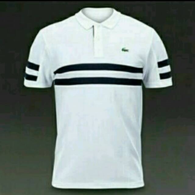Polo shirt/kaos kerah Lacoste (putih)
