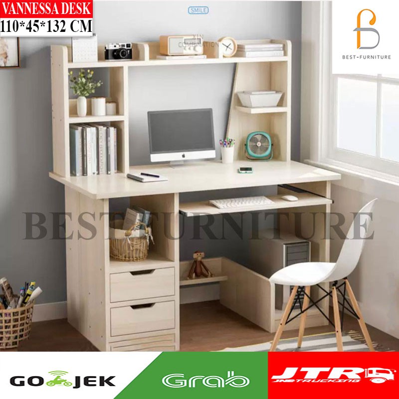 Best Meja WFH Meja Komputer Meja Belajar Meja Multifungsi by GOJEK/GRABB