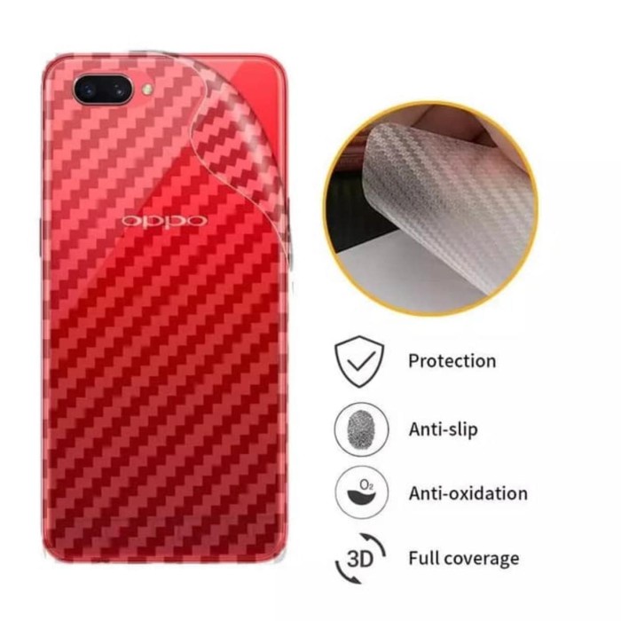 Back Skin Carbon Oppo A3s - Skin Carbon Oppo A3s