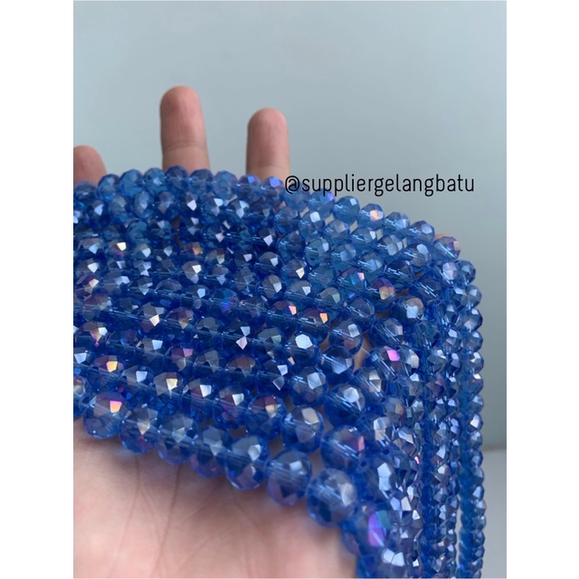 Crystal Ceko 6mm BIRU UNGU KUARSA kuarsa kristal blue purple quartz