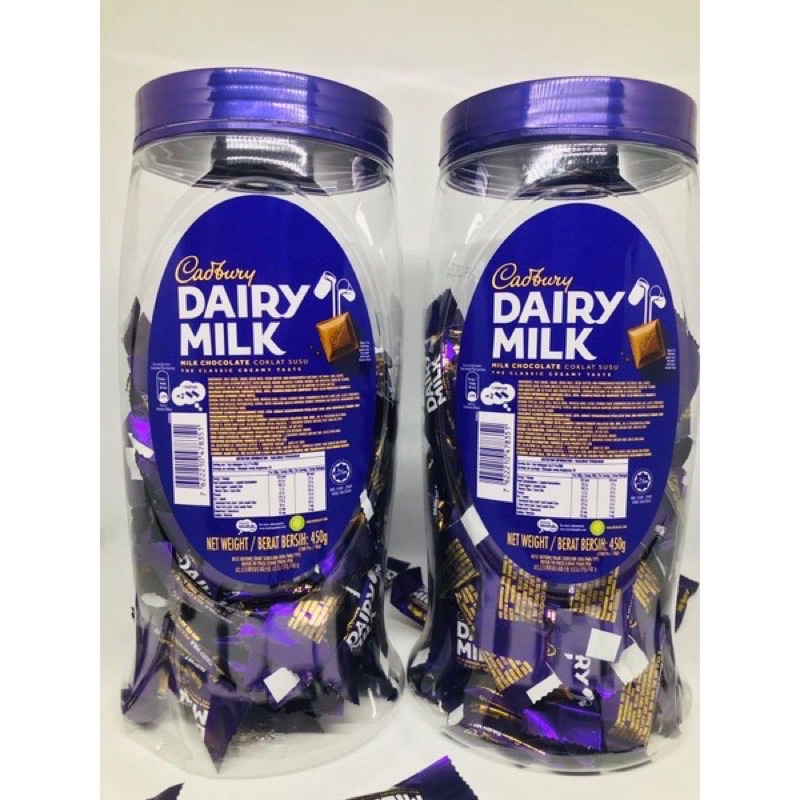 

[READY STOCK]Cadburry - Cadbury Dairy Milk Toples, 405 gr Malaysia Coklat Asli Premium | Cokelat Permen | Chocolate susu