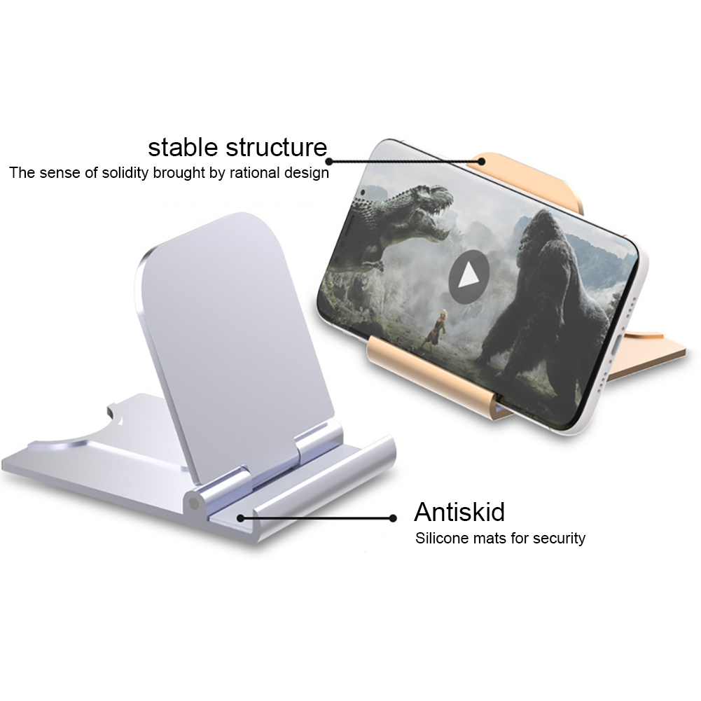 Creative Portable Phone Stand Adjustable Foldable Tablet Mount Desktop Phone Holder Cradle Dock Lazy Flat Stand