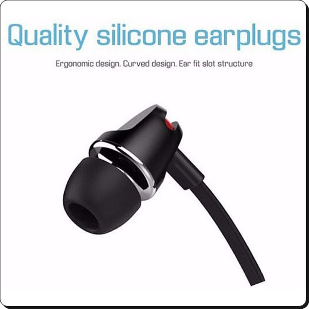 Hadir Langsdom Stereo Super Bass Earphone Dengan Mic - Jv23 - Black Technology Canggih Suara Jernih