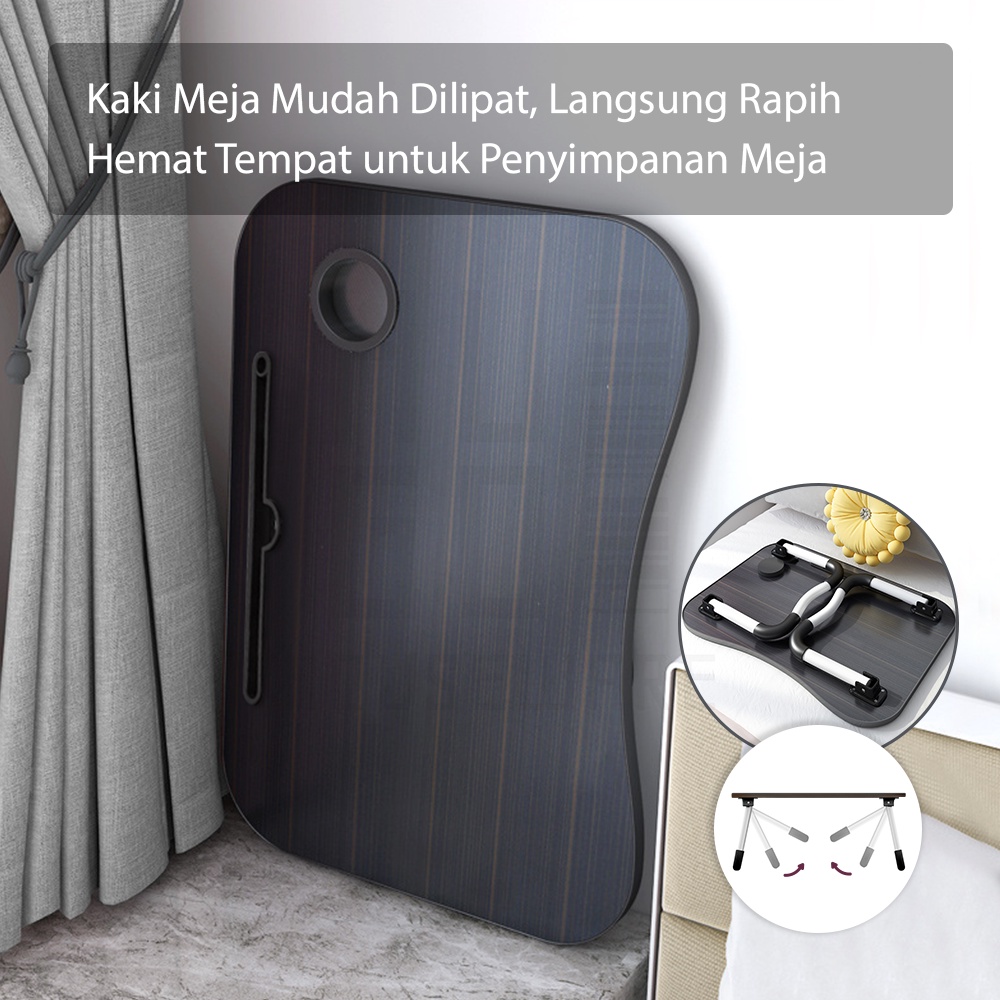 Meja Belajar Portable / Meja Laptop / Meja Lipat Serbaguna HUGO