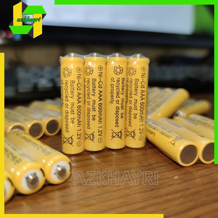 BATERAI AAA AA A2 A3 RECHARGEABLE NICD BATTERY BATRE CHARGE CAS