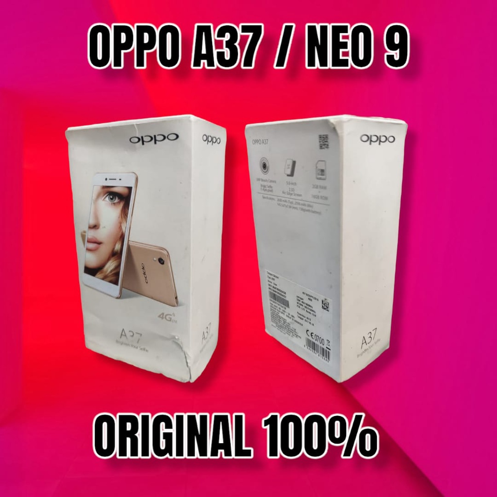 OPPO A37 / NEO 9 DUS KOSONG BEKAS DUS BOX KOTAK HP ORIGINAL DUS HANDPHONE