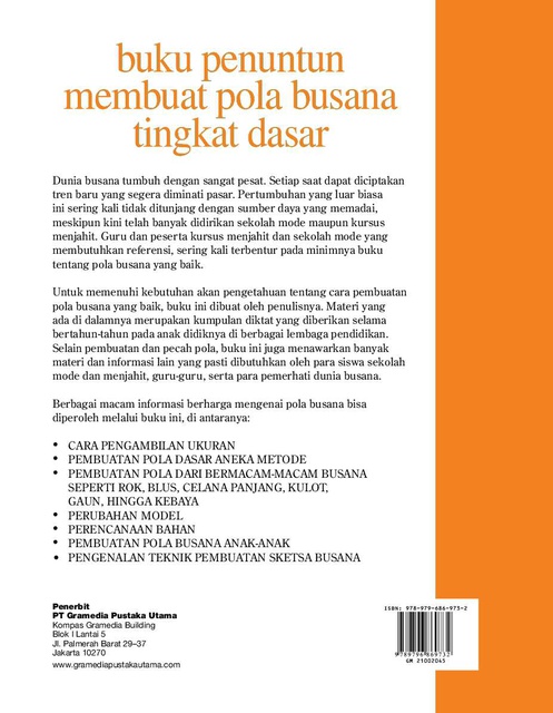 Buku Penuntun Membuat Pola Busana Tingkat Dasar