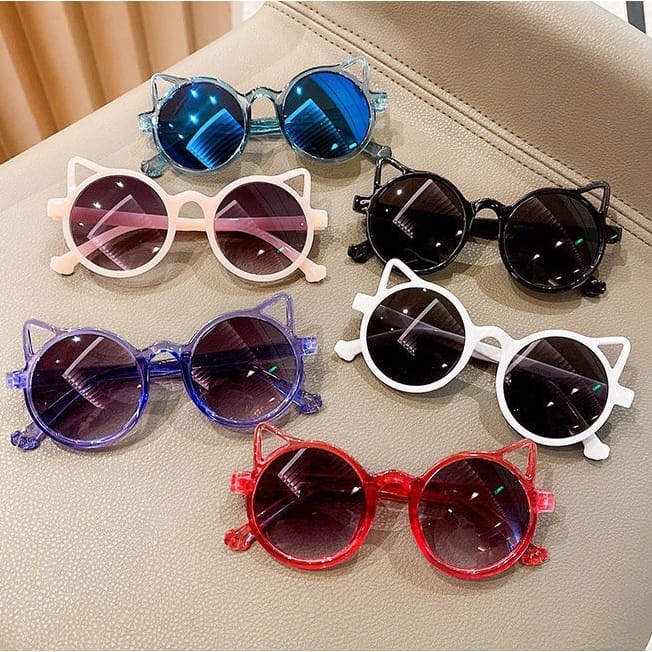 ZBH  Kacamata Anak Kucing 6685 Kacamata Hitam Fashion Telinga Kucing Kaca Mata Hitam High Quality Kids Sunglasses Kaca Mata Murah Import