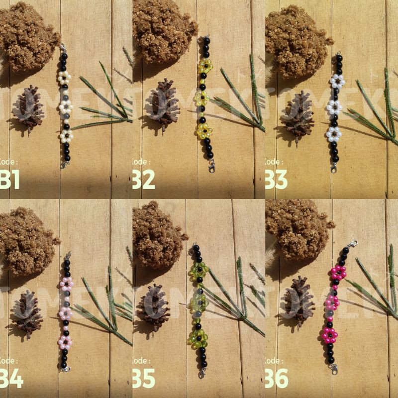 Tali Masker/ Pengait Masker/ Kaitan Masker/ Konektor Masker Manik Bunga