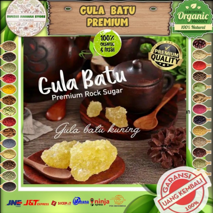 

Gula batu kuning organik