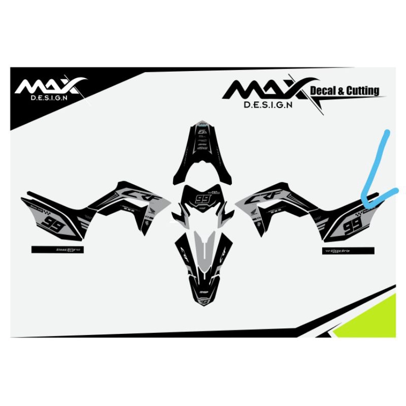 DECAL CRF 150 SIMPLE FULL BODY CUSTOM