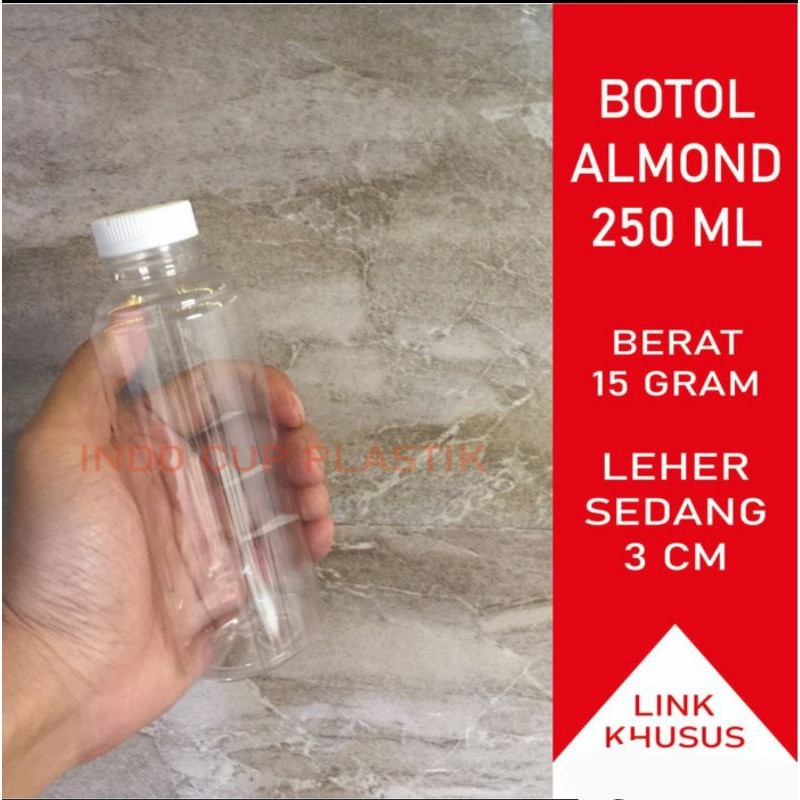 Botol Almond 250ml Botol Plastik 250 ml Botol Susu Short Neck
