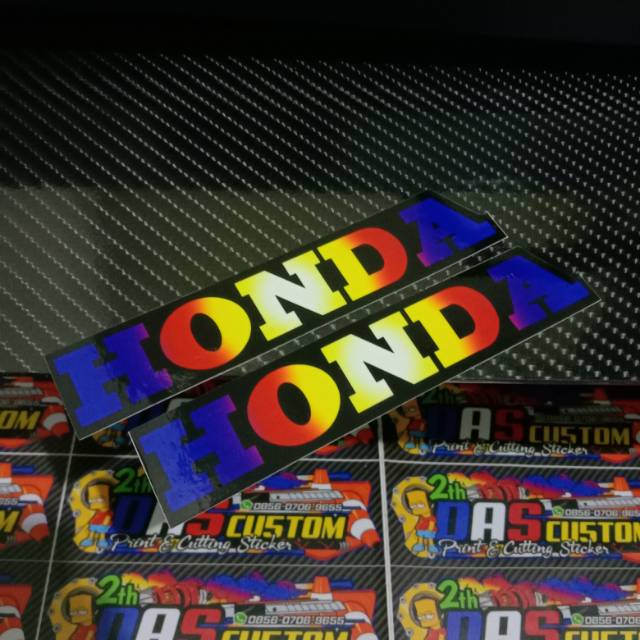 Sticker printing orajet+laminasi glossy HONDA TWOTONE 11 CM (isi2pcs) , minim pembelanjaan 20 rb ya