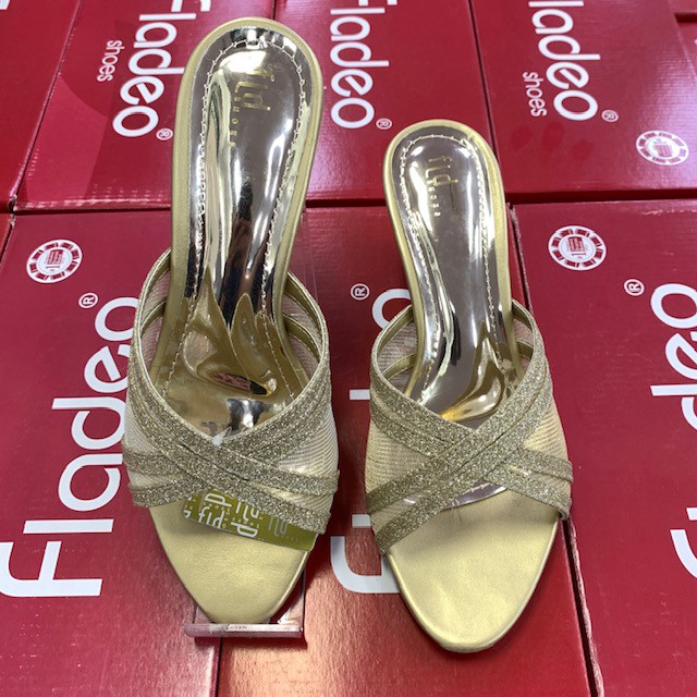 FLADEO SANDAL PESTA WANITA/ LDF479-1IIGLD/ SANDAL HAK TINGGI