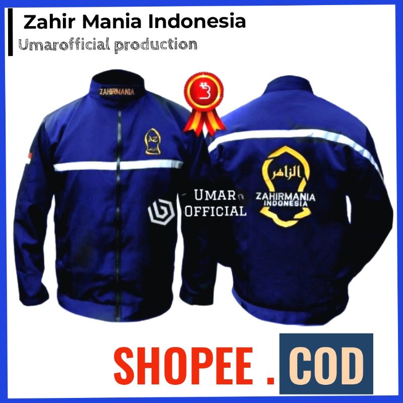 Jaket Az Zahir Zahirmania Indonesia terbaru Warna Biru Original / Jaket Mr Majelis Rosulullah Saw Ma