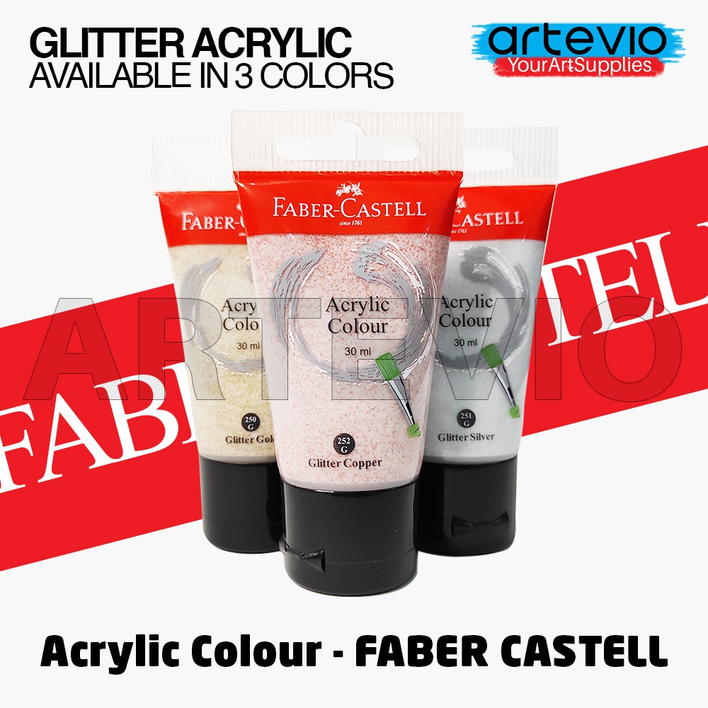 

Cat Lukis Acrylic Gliter Faber Castell