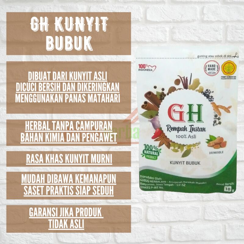 

GH Kunyit Bubuk Murni Siap Seduh