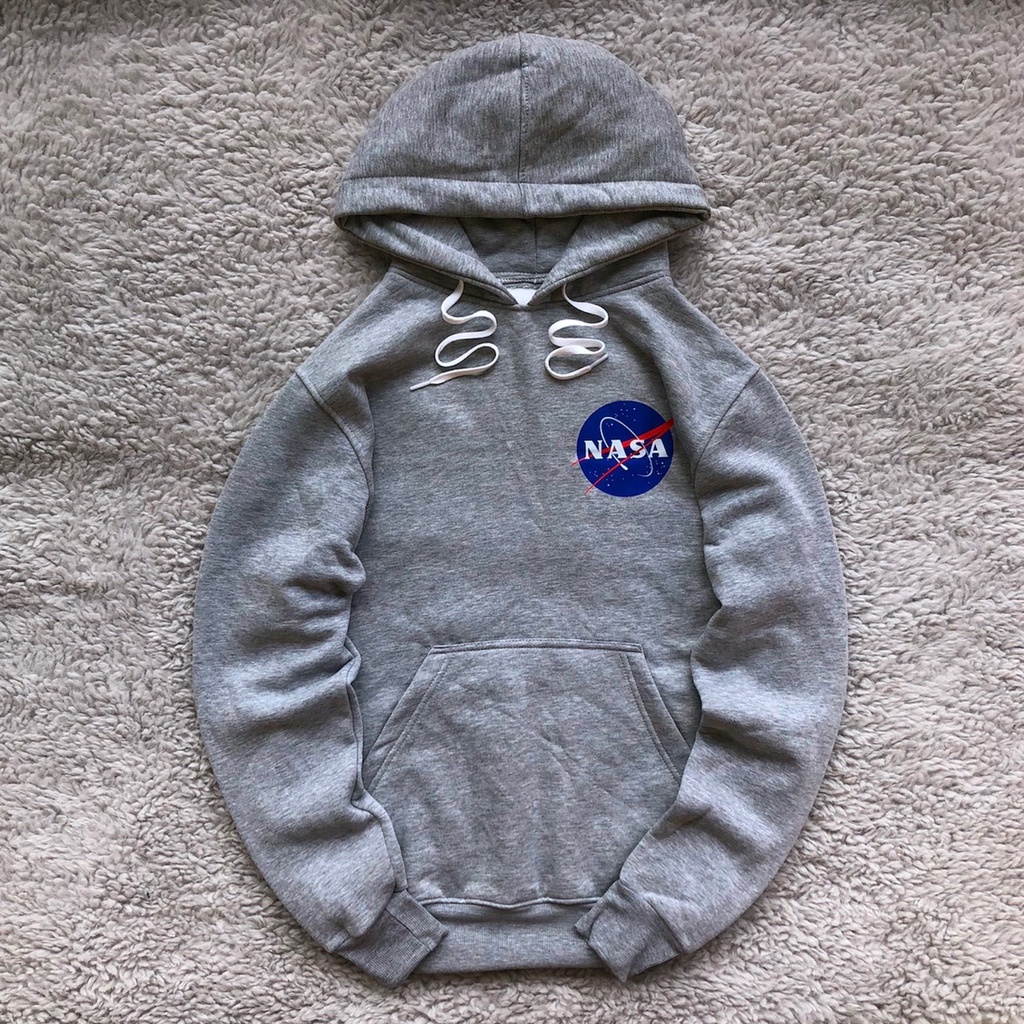 Sweater Hoodie NASA H&amp;M Premium Quality Fleece Tebal / Jaket NASA H&amp;M Terlaris