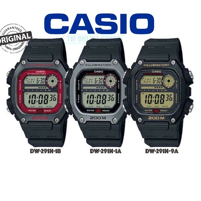 Jam Tangan Pria Casio DW-291H-1A & DW-291H-1B & DW-291H-9A Original