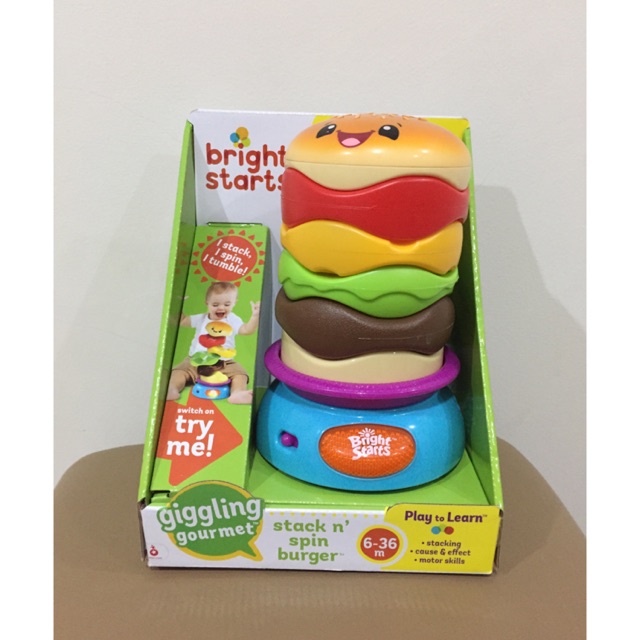 bright starts stack n spin burger