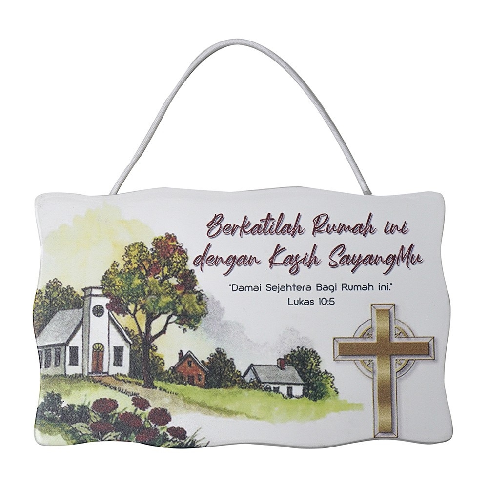 Hiasan Dinding Berkatilah Rumah Ini Pohon Salib Pajangan Dinding Hiasan Gantung Rumah Shopee Indonesia