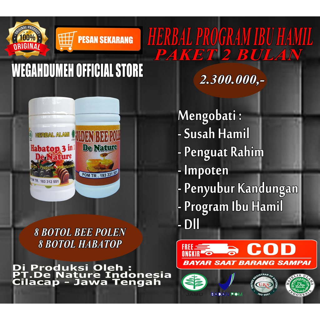 paket 2 bulan obat menyuburkan kandungan mengobati impoten program ibu hamil denature