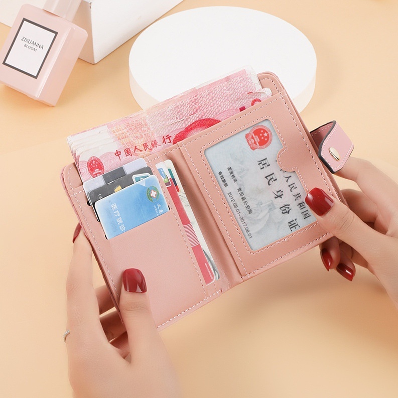 DOMPET LIPAT WANITA KECIL IMPORT KULIT ANYAMAN ERNEST MINI SLOT KARTU PENDEK UANG KOIN PREMIUM KOREA