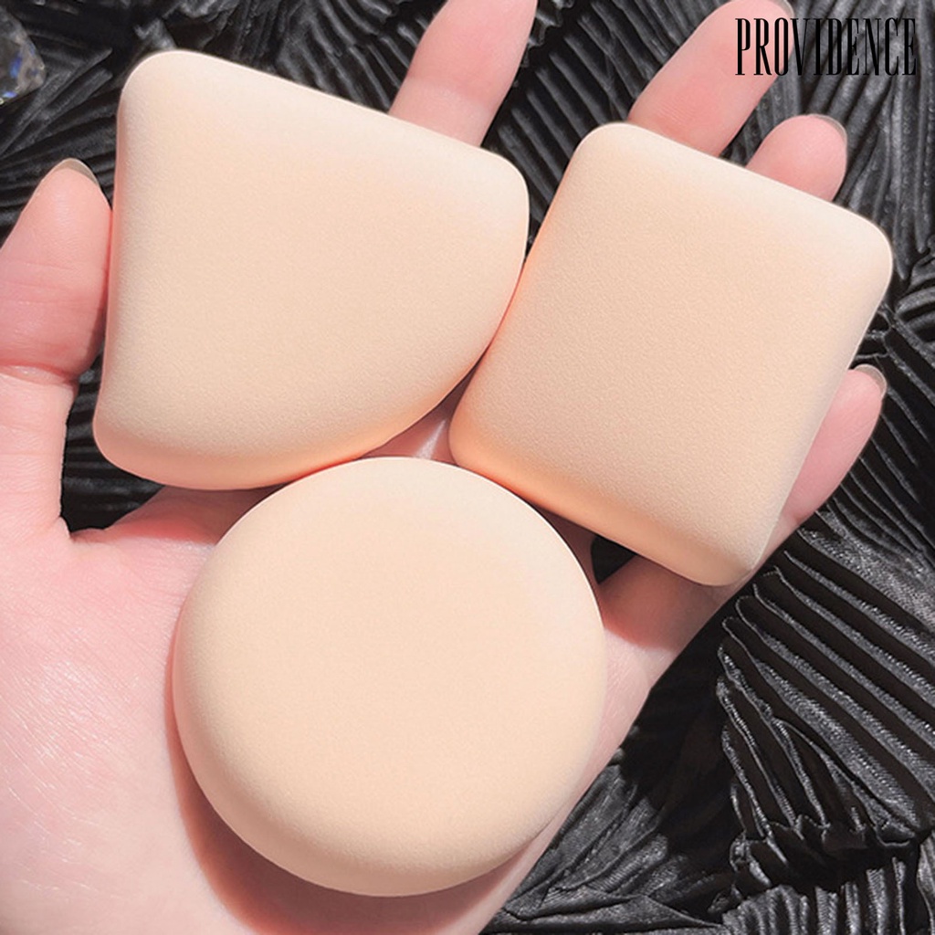 Providence 3pcs / Set Spons Puff Foundation Cair / Bedak / Kosmetik / Makeup Lembut Breathable Portable