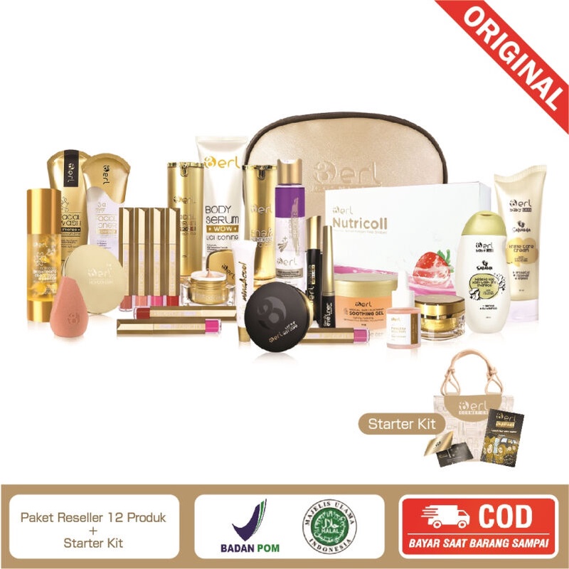 Paket Join Reseller Berl Cosmetics 12 Produk Skincare Kosmetik Premium Komplit Paket Perawatan Wajah