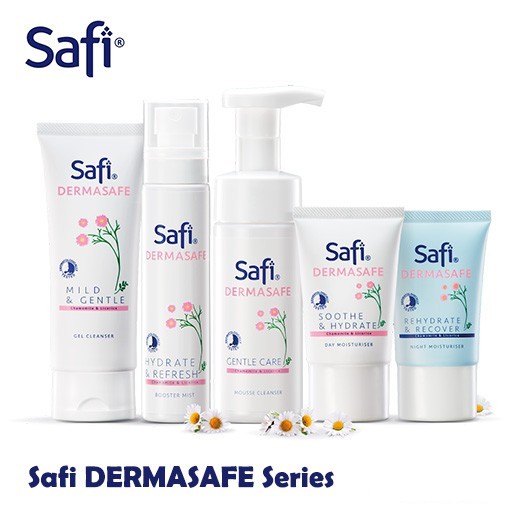 SAFI DERMASAFE SKINCARE NIGHT/ DAY MOISTURIZER/ GENTLE GEL CLEANSER/ BOOSTER MIST/ MOUSSE CLEANSER