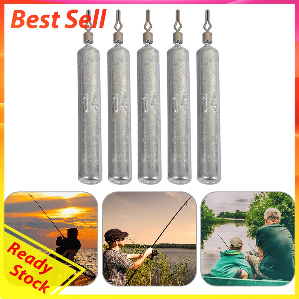 Cylindrical Fishing Sinkers Set Dropshot Rig Fishing Lure Sinking Weight