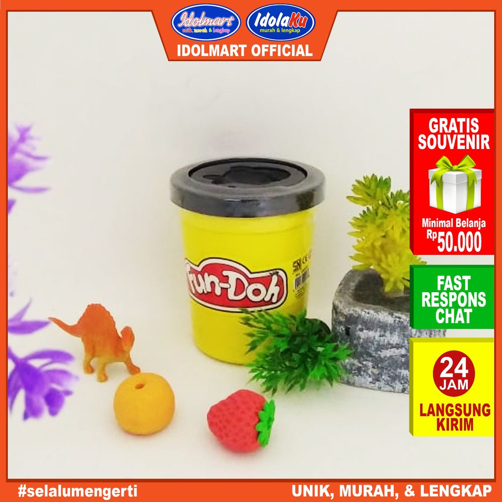 IDOLAKU Fundoh Refill 250gr/ Lilin Mainan / Mianan Edukasi SNI / Fun Doh