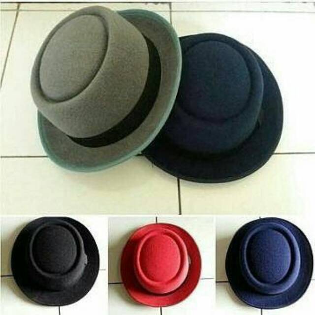 Promo topi pork pie / pie hat / topi tompi model press original harga murah