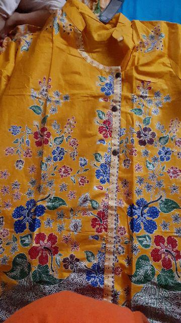 Grosir Terlaris Serut Genes Jelita Tunic Navbor Yelbor Whitbor Creambor Tunik Batik Modern Hrb030