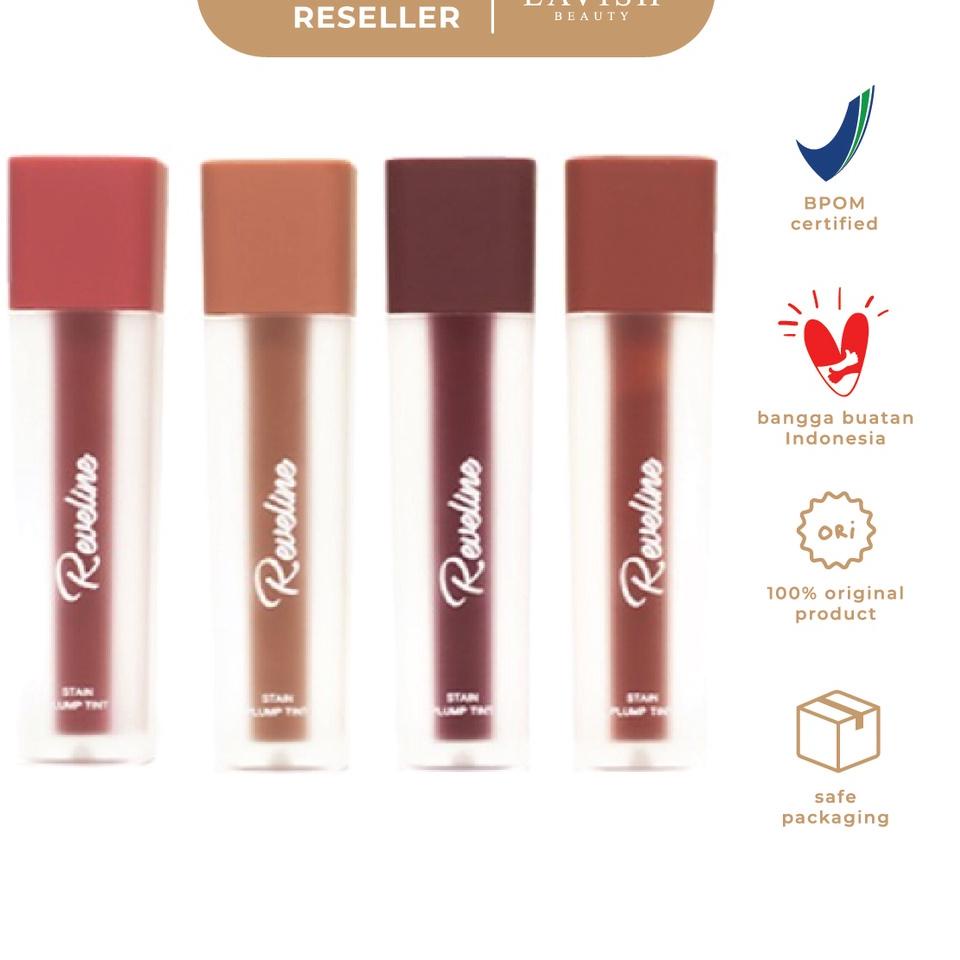 [88] REVELINE Stain Plump Tint Friendly // Humble // Shy // Rebel (3.5ml) Mewah