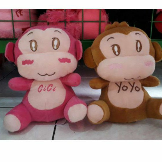 boneka monyer cici dan yoyo