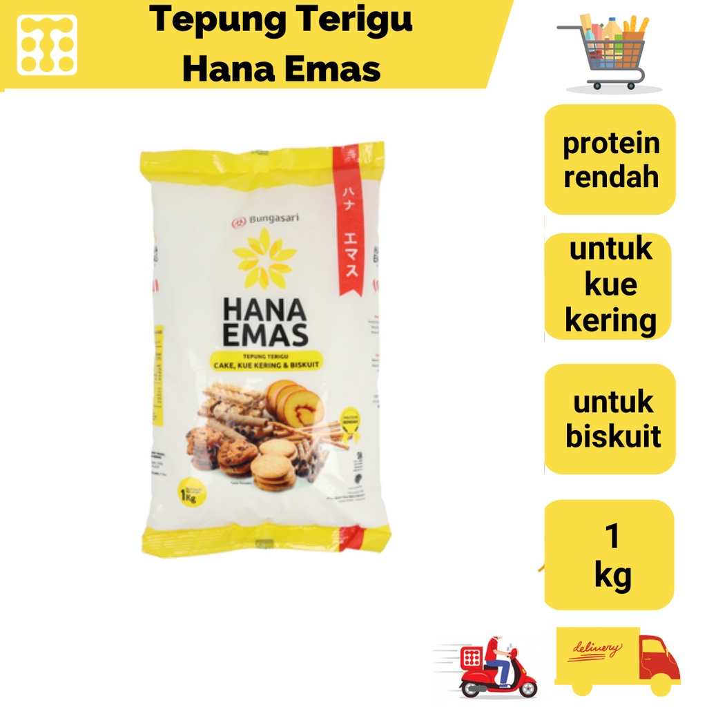 

Tepung Terigu Hana Emas 1 Kilogram