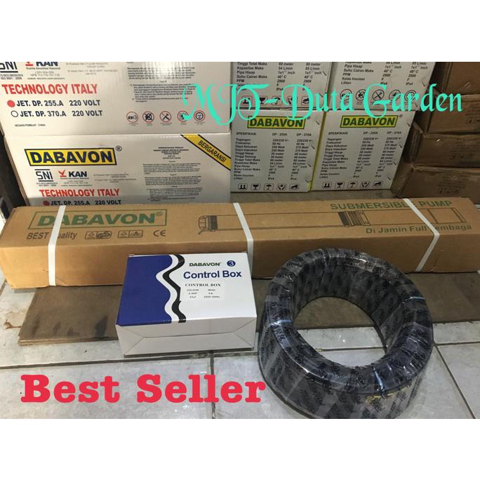 PROMO Pompa Satelit 3 Dabavon 0.75 HP plus kabel tembaga 50mtr