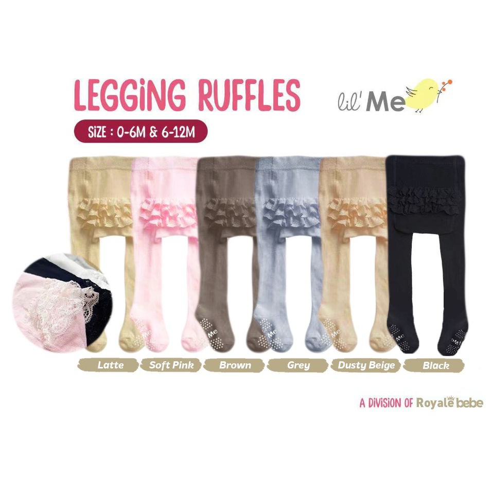 Lil Me Legging Ruffle / Legging RENDA / Legging STRIPES / Legging Bayi Anak