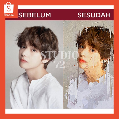 CETAK CUSTOM DI KANVAS + JASA EDITING FOTO / PHOTO PRINT/ SKETSA WAJAH  / KADO ULANG TAHUN CEWEK / K