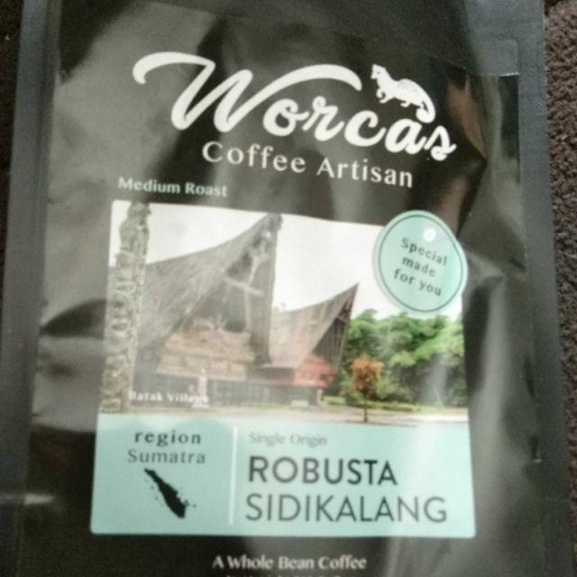 Worcas Kopi Robusta Sidikalang 200 Gram - Medium Roast